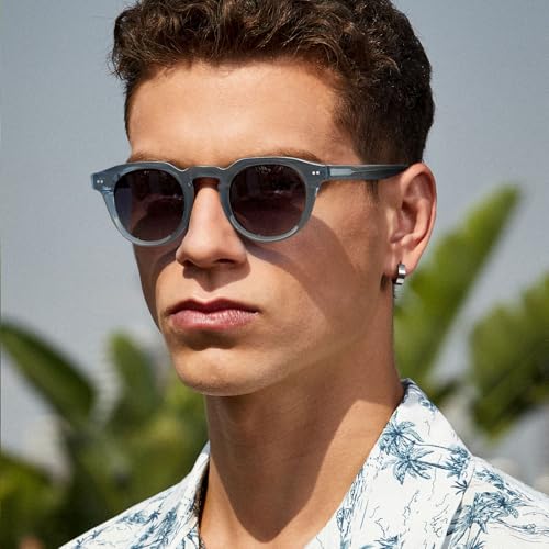 CARFIA Retro Polarized Mens Sunglasses for Womens Chunky Acetate Frame,Stylish Fit Large Face UV Protection Shades2