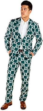 Tellum and Chop Michigan State Spartans Shinesty Mens College Team Gameday Blazer Suit Jacket (44, Michigan State Spartans)