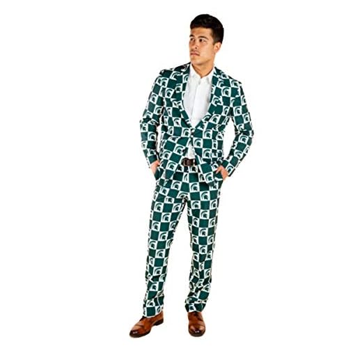 Tellum and Chop Michigan State Spartans Shinesty Mens College Team Gameday Blazer Suit Jacket (44, Michigan State Spartans)