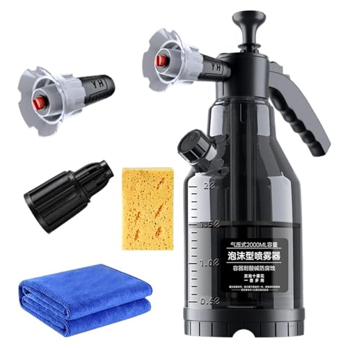 Spray de espuma de lavado Can – Car Foam Sprayer | Pistola de espuma de nieve – Lanza, mango ergonómico – Detalle del coche, conector de lavado a presión para coches de cañones de espuma, limpiador