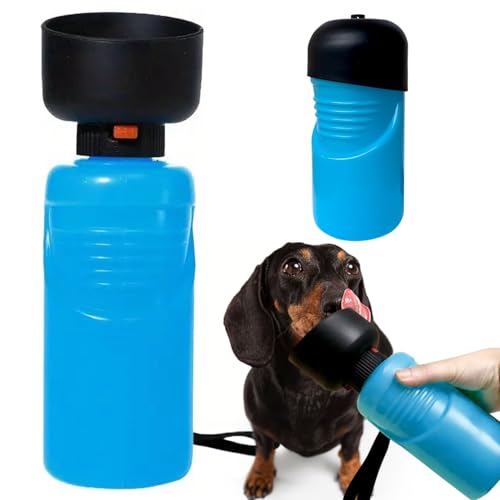 650ml Leak-Proof Dog Water Bottle with Foldable Silicone Bowl – Portable Pet Water Dispenser for Dogs – Durable, BPA-Free, Travel-Friendly for Outdoor Walks, Hikes & Adventures - Incl Free Ebook