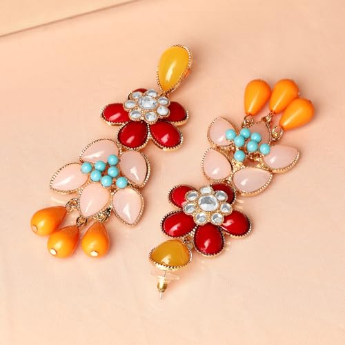 Image of Rubans Statement Drop & Dangle Earrings Stylish Trendy Jewellery Gift for Women & Girls