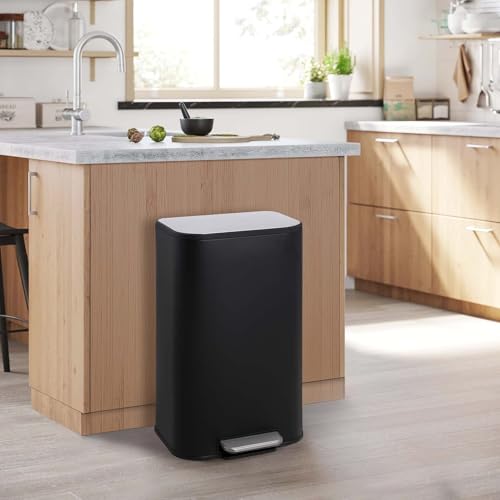 Caneca de basura rectangular acero inoxidable 8 gal miniatura 3