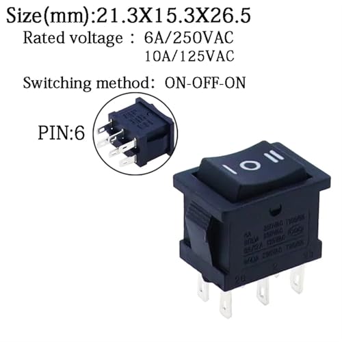 Interruptor KCD2 basculante de 6 pines para solucionar fallos de conexión 2