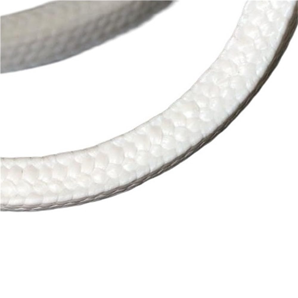 Corda in fibra di vetro per stufe, Guarnizione di compressione intrecciata in PTFE bianco, larghezza da 4 x mm a 20, lunghezza 1 M/2 M | 2MX20MMX20MM