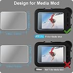 FitStill 8PCS Screen Protector for Go Pro Hero 12/11/10/9 Black Media Mod Ultra Tempered Glass Protective Foils with Lens Cover Action Camera Accessories Kit