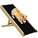 PawHut Rampa para Perros Plegable Rampa para Mascotas de Madera con Altura Ajustable en 4 Niveles para Perros Pequeños y Medianos 83,5x35x47,5 cm Natural