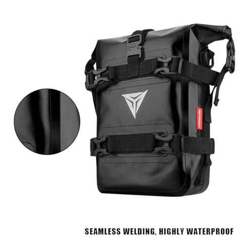 Par de Bolsas Universales para Bumper de Motocicleta Impermeables PVC para Barra de Choque Bolsa Lateral para Moto Accesorios (Negro) miniatura 4