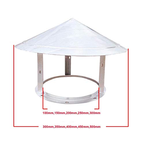 Chapeau de cheminee anti-pluie 250 mm coupe-feu pour securiser la ventilation