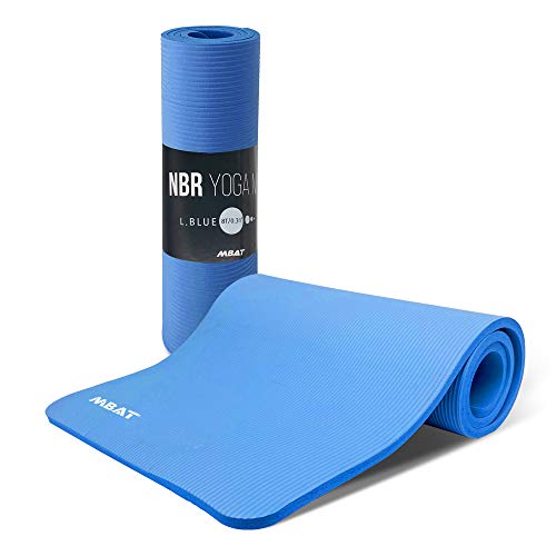 MBAT Yoga Mat Non-Slip, NBR Material Eco Friendly Fitness Exercise Mat with Carrying Strap, Pro Yoga Mats for Women, Workout Mats for Home and Floor Exercises