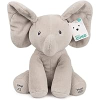 GUND Baby Animated Flappy The Elephant Stuffed Animal Plush (Grey)