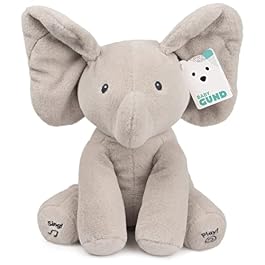GUND Baby Animated Flappy The Elephant Plush, Singing Stuffed Animal Baby Toy for Ages 0 and Up, Gray, 12″