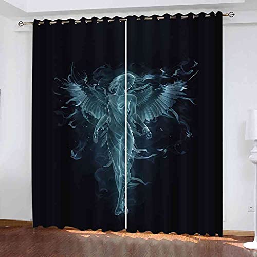 Rideau occultant isolant thermique imprimé ange 3D maison