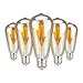 POPP® Bombillas E27 LED Vintage Edison ST64 Vela 7W Equivalente a 60W Incandescente 2700K 800Lm ámbar Antigua Lampara Bulbo Filamento No Regulable AC 220-240V (Pack 5)