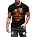 LAOSU Tee Shirt Noel Moche Manches Longues Homme Casual T-Shirt de Noël Drôle Hommes Chemise Funny Col Rond Imprimé 3D Grande Taille Idée Cadeau Blouse Funky Automne Hiver Christmas Tops