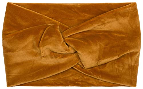 styleBREAKER Fascia per capelli da donna in look di velluto con nodo e fascia elastica fascia per la testa 04026040, colore:Marrone rossiccio