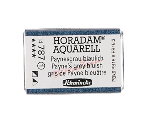 Schmincke - HORADAM® AQUARELL - acuarelas para artistas, 787 Paynes gris azulado, 14 787 043, 1/1 godet