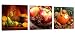 Kitchen Art Apple Orange Wall Decor 36" x 12" Canvas Prints Artwork Pictures Painting on Canvas for Living Room Home Decoration