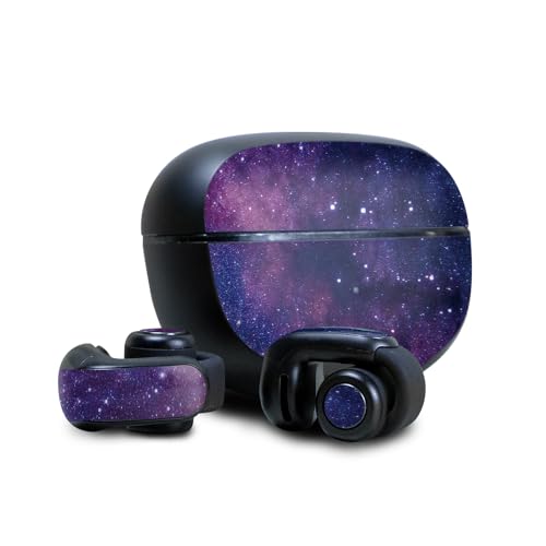 Image of Skin Compatible with Bose Ultra Open Earbuds - Violet Stars - Premium 3M Vinyl Protective Wrap Decal Cover - Easy to Apply | Crafted in The USA by MightySkins