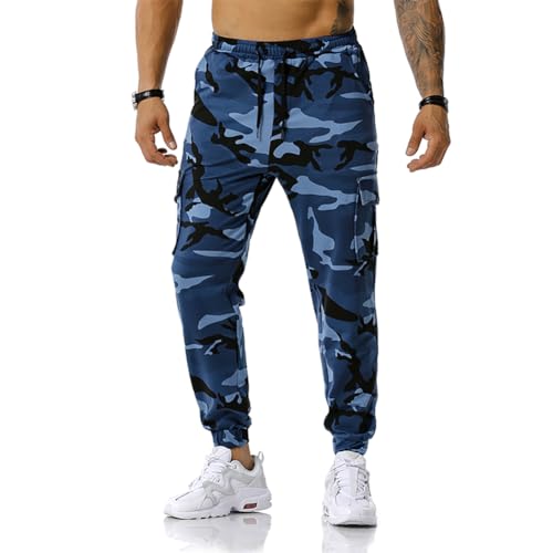 TOONRAIN Camo Cargo Pants cargo jeans for Men Casual Drawstring Sweatpants Camouflage Joggers Trouser with Pockets