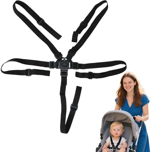 5-Punkt-Sicherheitsgurt für Tripp Trapp Gurt und Stokke Tripp Trapp Gurt Kompatibel mit Hauck Hochstuhl Zubehör Ideal für Kinder von 6 Monaten bis 3 Jahren