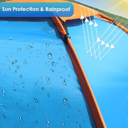 Image of 6 Person Camping Tent | Waterproof Double Layer Dome Tent with Carry Bag | Wind Resistant, Easy Setup | Ideal for Camping, Trekking & Outdoor Travel