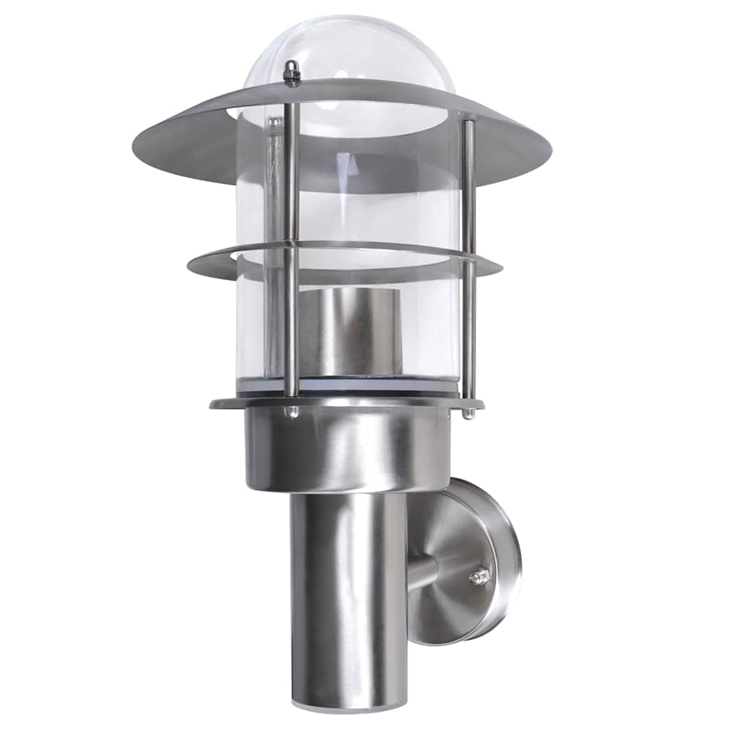 vidaXL LED Wandleuchte Edelstahl Außenwandleuchte E27 – NEU