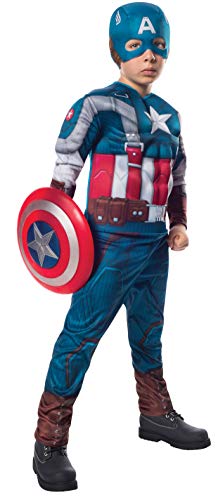 Rubies Marvel Comics Collection: Captain America: The Winter Soldier Deluxe Retro Suit Captain America Costume, Child Large