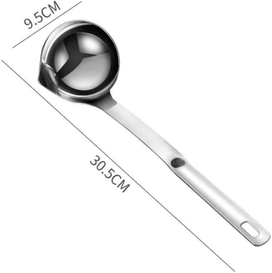 Stainless Steel Oil Filter Spoon Long Handle Skimmer for Kitchen