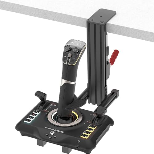 2 Set Desk Mount for Flight Sim controller, Compatible with Thrustmaster Warthog 10C&Throttle/ X52/X55/X56/Turtle Beach Flightstick/Winwing Orion 1&2/VPC T-50CM3/T.16000M FCS/TCA Officer Pack Airbus - Image 5
