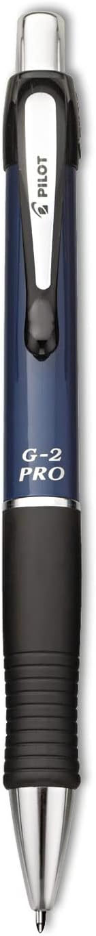 Pilot, G2 Pro Gel Roller Pen, Fine Point 0.7 mm, Blue Barrel, Black Ink