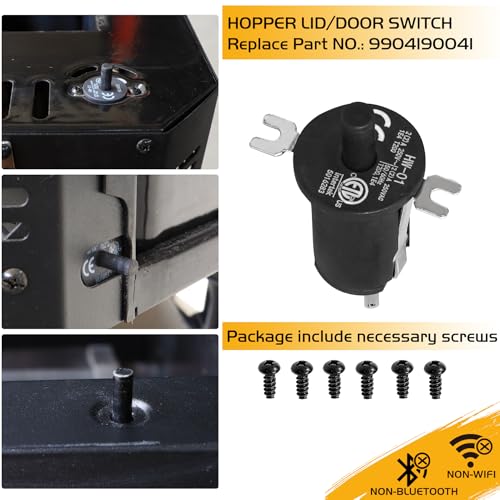 Non-WiFi/Bluetooth Smoker Parts for Masterbuilt Gravity Series 560 800 1050 Control Panel Replacement Fan Kit Power Adapter Cords Hopper Lid Door Switch Digital Charcoal Grill MB20041020 MB20040122