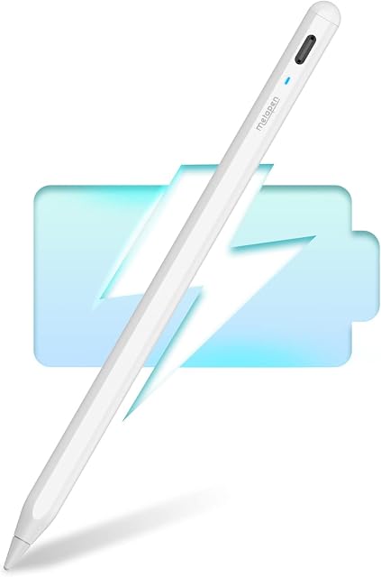 Metapen Pencil A8 Compatible iPad 2018-2022, 2X Faster Charge, Palm Rejection, Tilt Sensitivity Stylus Pencil Compatible Apple iPad 6th~9th Gen iPad Pro 12.9/11'' iPad Air 3rd-5th iPad Mini 5th/6th