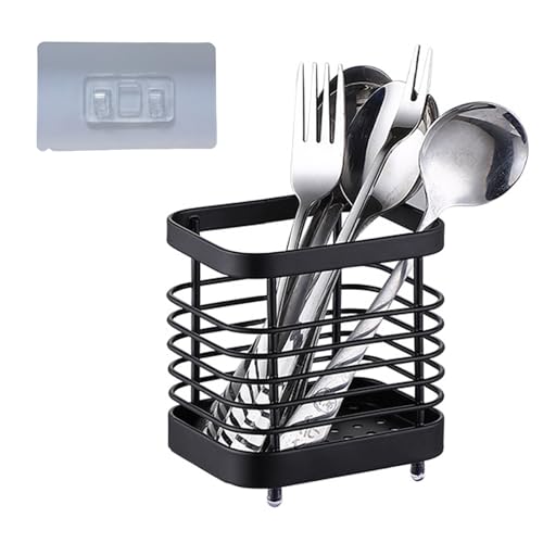 aghoer Küchenutensilienhalter Edelstahl, Utensilienhalter, 10 cm Besteckkorb, Abtropfgestell, Spülbecken-Organizer, Spülbecken Organizer Zubehör...