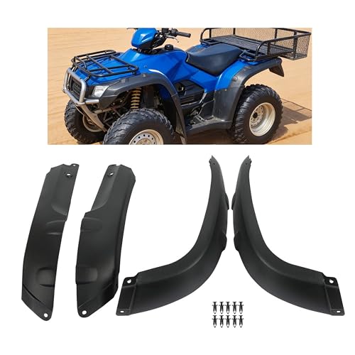 KUAFU Mud Guard 4Pc Compatible with 05-14 TRX500FE Fourtrax Foreman Rubicon