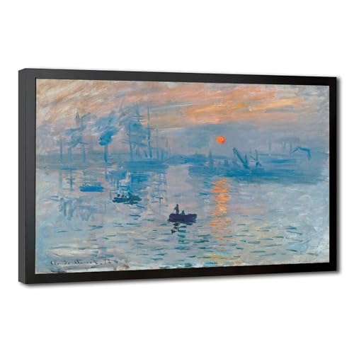 Impression sur toile Claude Monet tableau impression soleil levant bureau