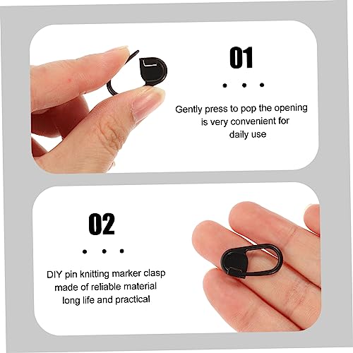 GRADENEVE 1 Set Knitting U-Shaped Needle Organizers Ergonomic Crochet Hooks Machine Wire Stitch Pins Making Knitting Tool Tapestry Holder Stoppers Cable u Ruler Kit Cable Needles Plastic - Thumbnail 3