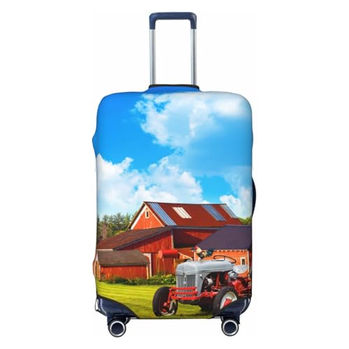 Company Farm Tractor Print Luggage Suitcase Covers Elastic Washable Luggage Protector Luggage Covers For Suitcase