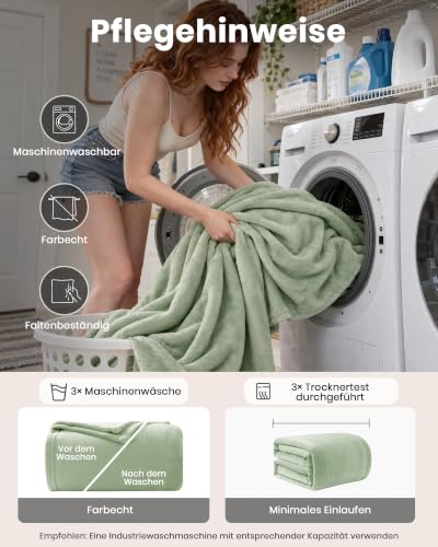 Good Nite Fleecedecke, flauschig, Flanell, warm, weich, Überwurf für Sofa, Couch, Tagesdecke – Ansicht 6