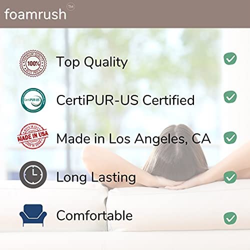 Foamrush 2" X 16" X 16" Diameter Premium Quality High Density Upholstery Foam (Bar Stools, Seat Cushion, Pouf Insert, Patio Round Cushion Replacement) Made In Usa #TOP3