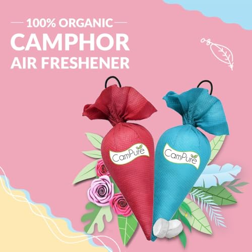 Image of CamPure Camphor Cone Pack Of 2-100% Organic | Air Freshener For Car, Wardrobe, Office Cabin's, Drawers, Travel Bag & Bathroom