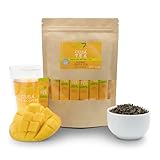 Cusa Tea: Premium Instant Tea - Single-Serve Packets - 100% Organic - Real Fruit and Spices - No Artificial Flavors - Make Hot & Cold Tea in Seconds - Mango Green Tea 30 servings