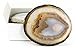 LARGE NATURAL AGATE COASTERS SET of 4 Sliced Thick with Felt Bumper (4-5) | Authentic Handmade Brazilian coasters packaged in the USA