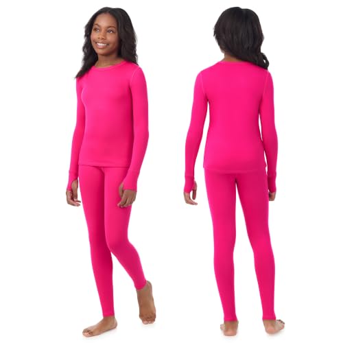 Image of Cuddl Duds Heavyweight 2 Piece Sets Base Layer Thermal Underwear for Girls