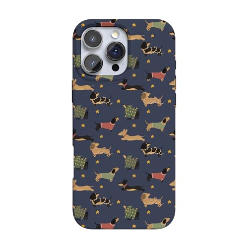 Casely iPhone 16 Pro Max Case | Dashing Doxies | Dachshund Dog | Compatible with MagSafe | Classic Ultra Slim Design
