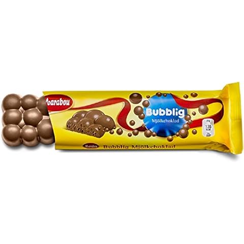 3 Bars x 60g of Marabou Bubblig - Original - Swedish - Aerated Milk Chocolate Cover