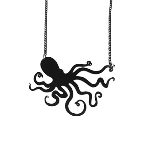Lzz Women's Gothic Octopus Pendant Clavicle Chain Necklace Marine Animal