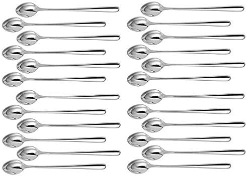 Appeasy Long Handle Spoons (Set of 24 Pcs) Food Grade, Long Handle Spoon for Milkshake, Ice Cream, iced Coffee, iced Tea, and Other Desserts โ Stainless Steel Size - 20 cm