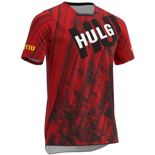 MTB-Trikot,Fahrradtrikot Herren Kurz,fahrradshirts Herren Kurz,MTB Tshirt,atmungsaktives Material, Schnell Trocknend,antibakteriell,Geeignet Für Viele Outdoor-Sportarten (Style-05,XXL)