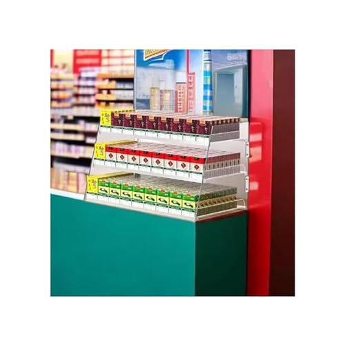 Présentoir à cigarettes multicouche trapézoïdal mural pour mobilier de bureau de tabac